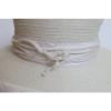 SUSAN VAN DER LINDE NEW YORK IVORY STRAW WITH RAW SILK EDGE OCCASION HAT  (J12) #5 small image