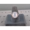 PMP LINDE LINDY TRANSLUCENT WHITE STAR SAPPHIRE CREATED HALO RING RD PLT .925 SS #4 small image