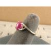8X6mm 1.5+ CT LINDE LINDY PINK STAR SAPPHIRE CREATED RUBY SECOND RING .925 SS #3 small image