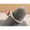 8X6mm 1.5+ CT LINDE LINDY PINK STAR SAPPHIRE CREATED RUBY SECOND RING .925 SS #5 small image