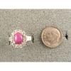HALO LINDE LINDY PINK STAR SAPPHIRE CREATED RUBY SECOND RING STAINLESS STEEL #5 small image