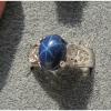10x8mm 3+ CT LINDE LINDY CORNFLOWER BLUE STAR SAPPHIRE CREATED 2nd RING SS #1 small image