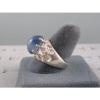 6+ CT PMP LINDE LINDY TRANS CEYLON BLUE STAR SAPPHIRE CREATED FF RING .925 SS