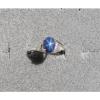 8X6mm 1.5+ CT LINDE LINDY CRNFLWR BLUE STAR SAPPHIRE CREATED SECOND RING .925 SS #1 small image