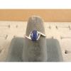 8X6mm 1.5+ CT LINDE LINDY CRNFLWR BLUE STAR SAPPHIRE CREATED SECOND RING .925 SS #2 small image