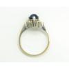 Fun 1940s-50s Art Deco Linde Star Sapphire 14K Yellow &amp; White Gold Ladies Ring