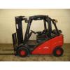 2002 LINDE H25T 5000 LB LP GAS FORKLIFT PNEUMATIC 87/189 3 STAGE MAST 3300 HOURS #1 small image