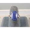 16X12MM 9+CT LINDE LINDY CRNFLWR BLUE STAR SAPPHIRE CREATED SECOND RING .925 SS #2 small image