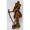 Skulptur Figur Holz Linde handgeschnitzt Heiliger Christophorus 1950/ 60 H 52 cm #1 small image