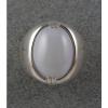 MENS 16X12mm 9+ CT LINDE LINDY WHITE STAR SAPPHIRE CREATED SECOND RING SS