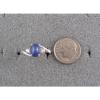 VINTAGE SIGNED LINDE LINDY CF BLUE STAR SAPPHIRE CREATED RING RD PLATE .925 S/S #5 small image
