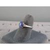8X6MM LINDE LINDY CORNFLOWER BLUE STAR SAPPHIRE CREATED 2ND RD PLT .925 S/S RING #4 small image