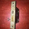 Antique VICTORIAN Eastlake F. C Linde Style Lock With Skeleton Key #1 small image