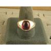 MEN&#039;S 10x8mm 3+ CT TRN RED LINDE LINDY STAR SAPPHIRE CREATED RUBY SECOND RING SS #2 small image