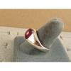 MEN&#039;S 10x8mm 3+ CT TRN RED LINDE LINDY STAR SAPPHIRE CREATED RUBY SECOND RING SS #5 small image