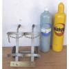 Linde Acetylene/Corgon Schnapps bottles on hand trucks - Decorational object #5 small image