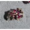 UNISEX 16X12MM 9+ CT LINDE LINDY RED STAR SAPPHIRE CREATED RUBY SECOND RING SS