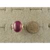 16X12MM 9+CT LINDE LINDY RED STAR SAPPHIRE CREATED SECOND QUALITY RING .925 SS #5 small image