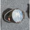 PMP LINDE LINDY TRANS WHITE STAR SAPPHIRE CREATED RING RHODIUM PLATE .925 S/S #1 small image