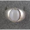 MEN&#039;S HUGE 12x10mm 5+ CT WHITE LINDE LINDY STAR SAPPHIRE CREATED SECOND RING SS #2 small image