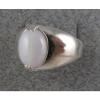 MEN&#039;S HUGE 12x10mm 5+ CT WHITE LINDE LINDY STAR SAPPHIRE CREATED SECOND RING SS #3 small image