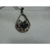 ...Sterling Silver,Linde/Lindy Blue Star Sapphire Flower Pendant Necklace... #2 small image