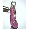 43.26ct Pink Linde Star Sapphire Crystal Rough in Sterling Silver Pendant Wrap