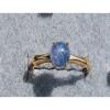 2+ CT PMP LINDE LINDY TRNS CEYLON BLUE STAR SAPPHIRE CREATED RING YGOLDP .925 SS