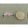VINTAGE LINDE LINDY DUSKY ROSE STAR SAPPHIRE CREATED BYPASS RING RD PLT .925 SS #3 small image
