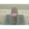 VINTAGE LINDE LINDY DUSKY ROSE STAR SAPPHIRE CREATED BYPASS RING RD PLT .925 SS #4 small image