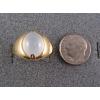 PMP LINDE LINDY TRANS WHITE STAR SAPPHIRE CREATED RING YELLOW GOLD PLATE .925 SS #4 small image