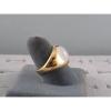 PMP LINDE LINDY TRANS WHITE STAR SAPPHIRE CREATED RING YELLOW GOLD PLATE .925 SS #6 small image