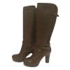 UGG LINDE TALL BOOTS HEELS BROWN JAVA LEATHER US 9.5 /EUR 40.5 /UK 8 -New! #4 small image
