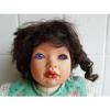 Puppe Mädchen unbekannte Marke Linde ? Lila Augen Porzellan 46 cm