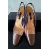 $650 NIB Susan van der Linde Leather/Lucite Strapped Heels 38.5 size #2 small image