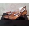 $650 NIB Susan van der Linde Leather/Lucite Strapped Heels 38.5 size