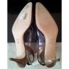$650 NIB Susan van der Linde Leather/Lucite Strapped Heels 38.5 size