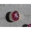 MEN&#039;S 16X12MM 9+CT LINDE LINDY TRN RED STAR SAPPHIRE CREATED RUBY SECOND RING SS