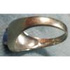 Men&#039;s Mid Century Modern Linde Star Sapphire 10K White Gold Ring Size 8 1/2