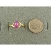 VINTAGE LINDE LINDY HOT FUCHSIA STAR SAPPHIRE CREATED RING SOLID 14K YELLOW GOLD #3 small image