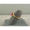 VINTAGE LINDE LINDY HOT FUCHSIA STAR SAPPHIRE CREATED RING SOLID 14K YELLOW GOLD #5 small image