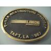 VINTAGE 1987 TAFT, LA. SOLID BRASS BELT BUCKLE- MAKE OFFER-T-175 LINDE UNION