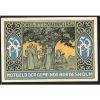 Notgeld Bordesholm 1921, 50 Pfennig, Stadtwappen, Mönche vor alter Linde 1326