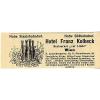 Franz Kolbeck Wien Hotel u. Restaurant &#034;zur Linde&#034; Historische Reklame von 1909