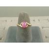 VINTAGE LINDE LINDY DUSKY ROSE STAR SAPPHIRE CREATED BYPASS RING YLGDPLT .925 SS