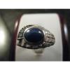 Vintage Linde Star Sapphire And Diamond Ring 9 x 7 mm 14k Solid Gold  10.4 Grams #11 small image