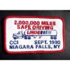 LINDE TRUCKING SAFE DRIVING EMBROIDERED PATCH NIAGARA FALLS NY 3 1/2&#034; x 2&#034; #1 small image