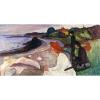 Young People on the Beach The Linde Frieze Munch Art (No Frame) Canvas Print #1 small image
