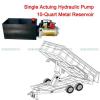12 Volt 10 Quart Metal Tank Hydraulic Power Pump Pack Dump Trailer Car Lifting #4 small image