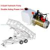 3 Quart 12VDC Double-acting High Quality Hydraulic Pump-Dump Trailer w/ Remote #1 small image